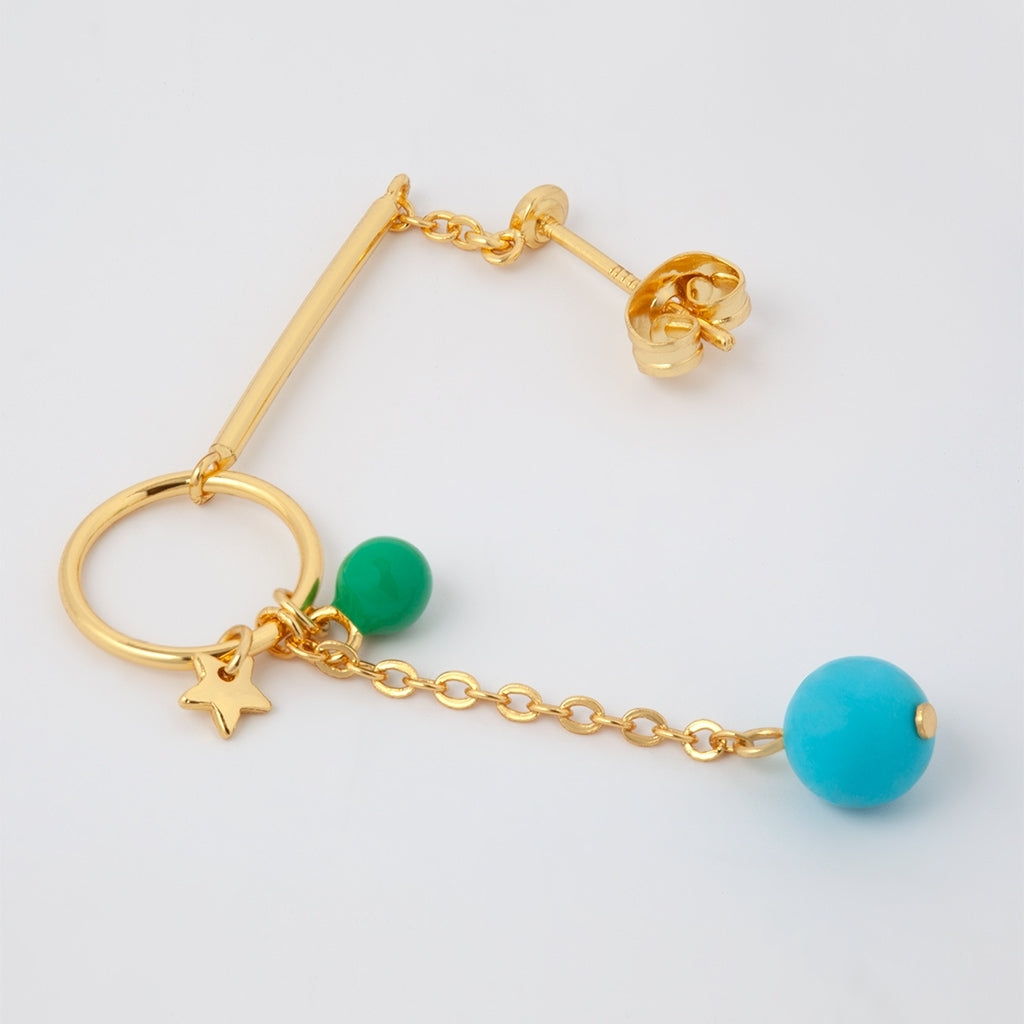 LULU Copenhagen Topping Long Loop boucle d'oreille 1 pièce Ear stud, 1 pcs Gold Plated