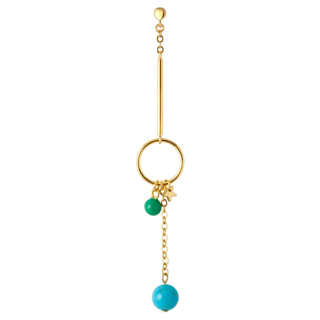LULU Copenhagen Topping Long Loop boucle d'oreille 1 pièce Ear stud, 1 pcs Gold Plated
