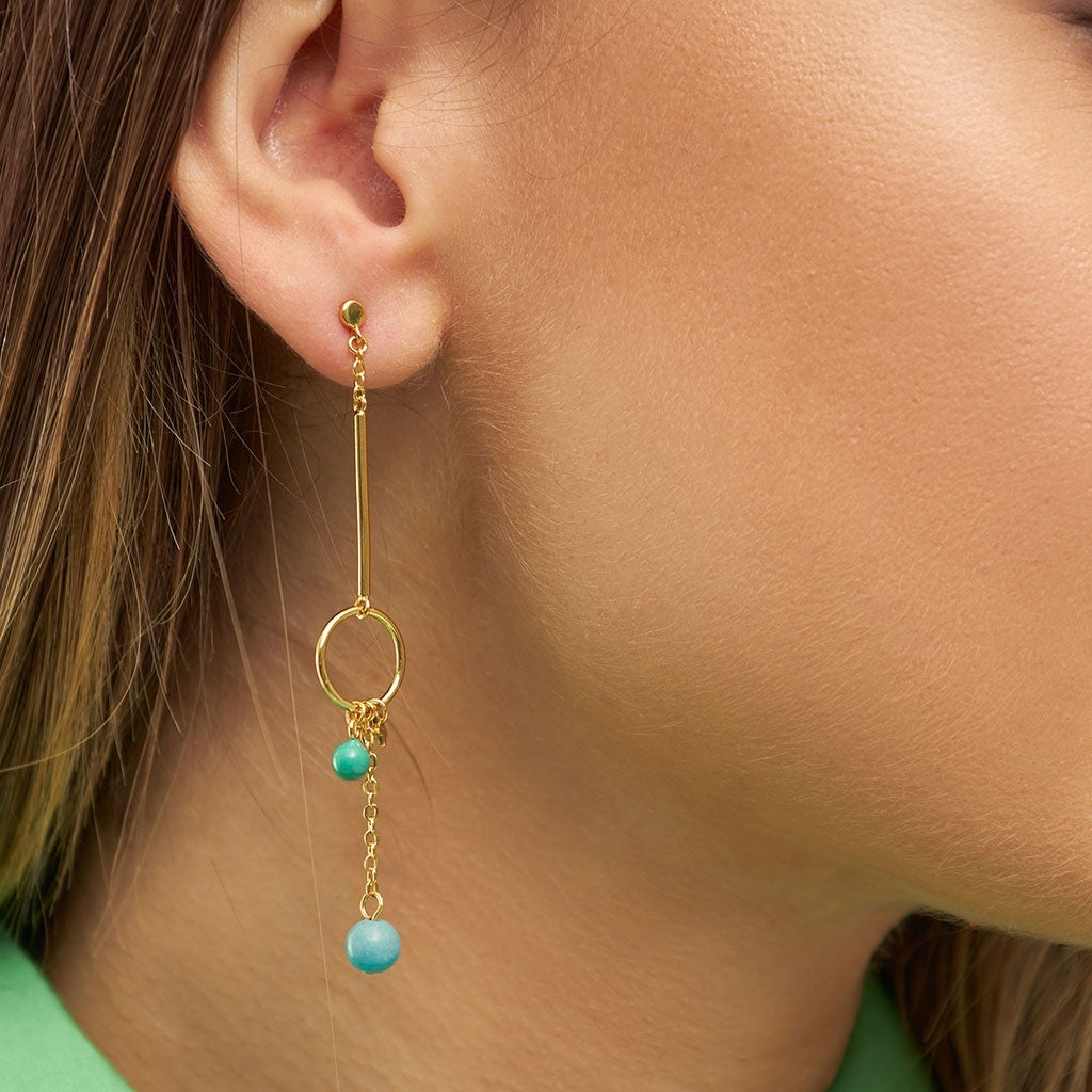 LULU Copenhagen Topping Long Loop boucle d'oreille 1 pièce Ear stud, 1 pcs Gold Plated