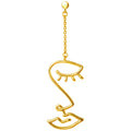 Topping Long Woman boucle d'oreille 1 pièce - Gold Plated