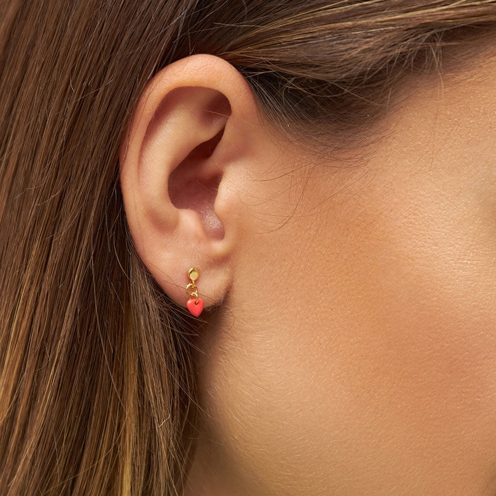 LULU Copenhagen Love U Dangling boucle d'oreille 1 pièce Ear stud, 1 pcs Lipstick Red
