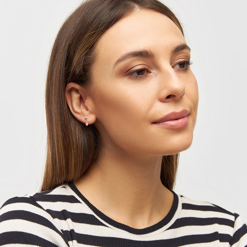 LULU Copenhagen Love U Dangling boucle d'oreille 1 pièce Ear stud, 1 pcs Burnt Coral