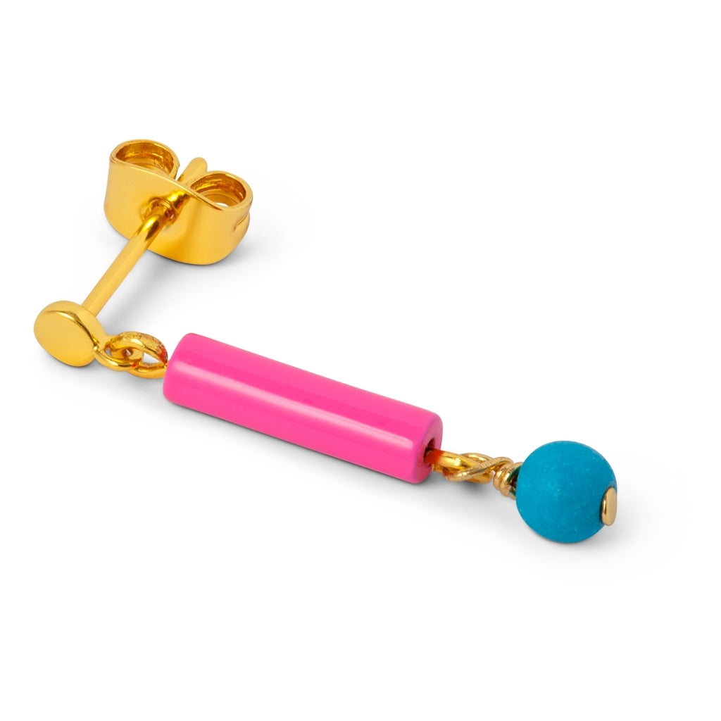 LULU Copenhagen Topping Short Pipe boucle d'oreille 1 pièce Ear stud, 1 pcs Pink