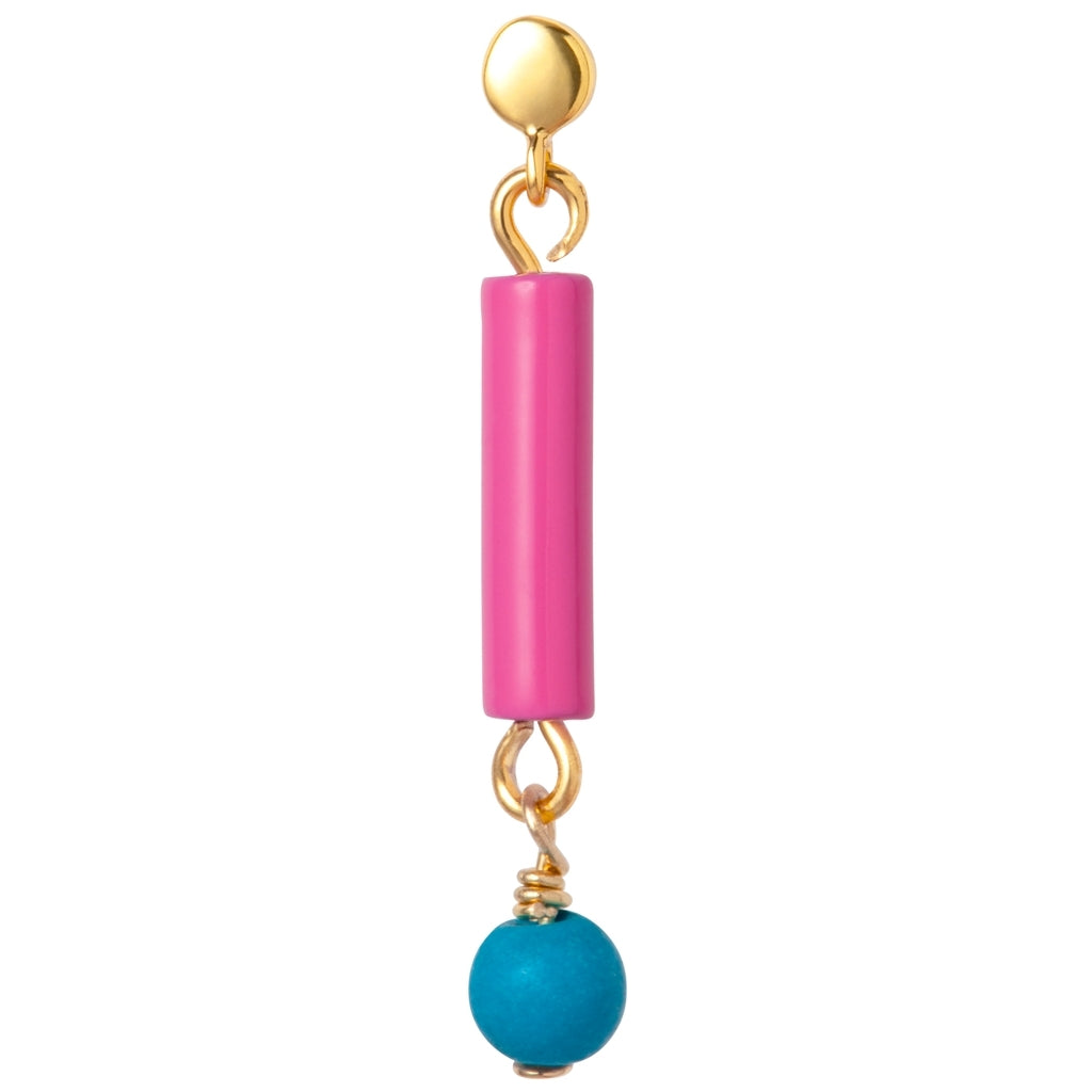 LULU Copenhagen Topping Short Pipe boucle d'oreille 1 pièce Ear stud, 1 pcs Pink