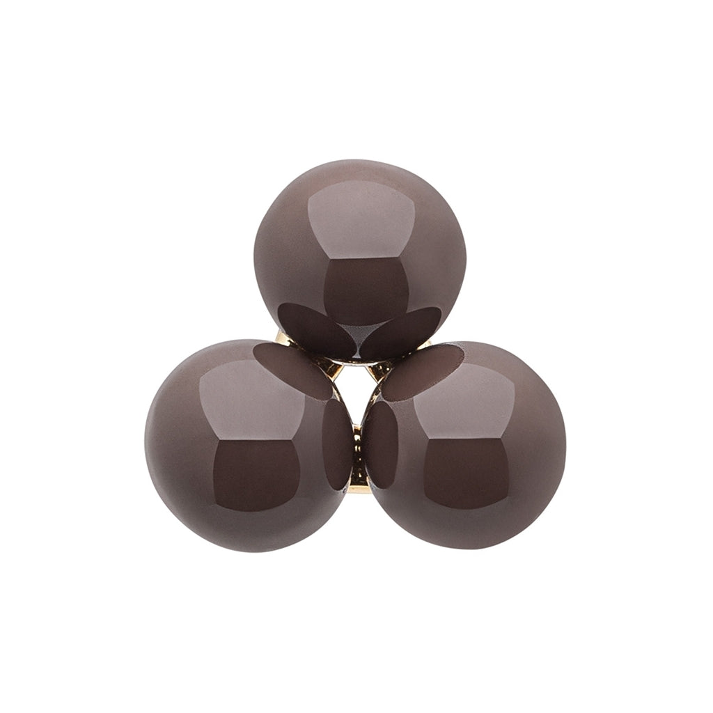 LULU Copenhagen Trio boucle d'oreille 1 pièce Ear stud, 1 pcs Cocoa Powder
