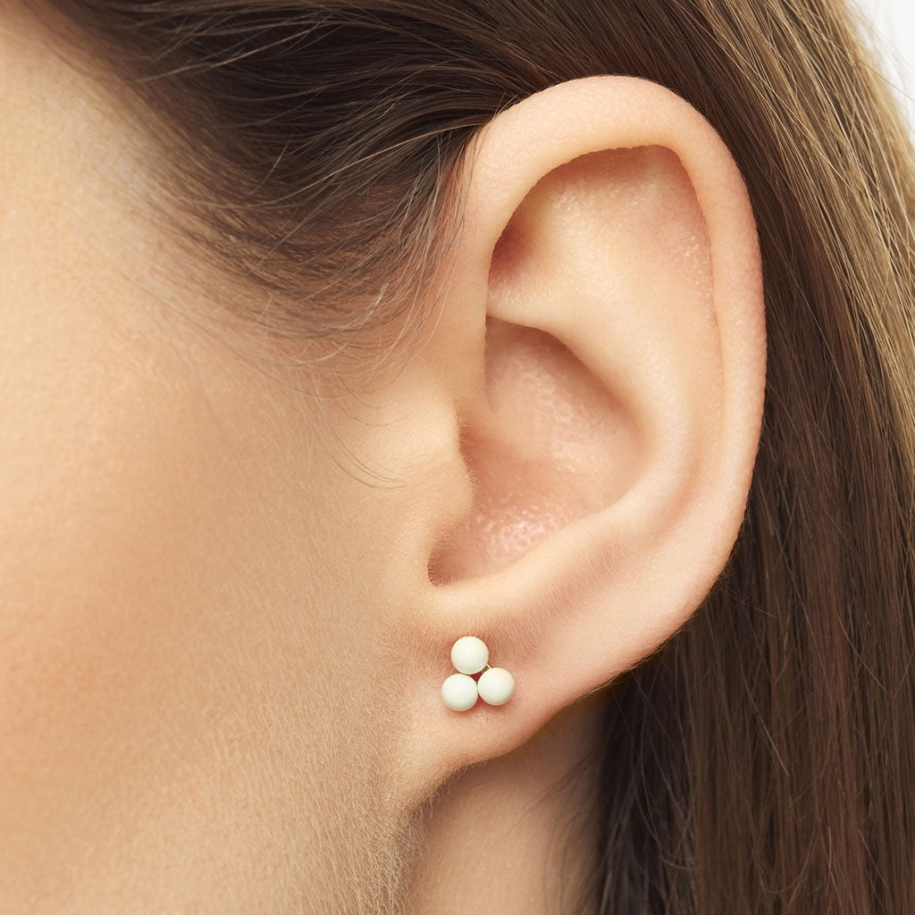 LULU Copenhagen Trio boucle d'oreille 1 pièce Ear stud, 1 pcs Coconut Milk