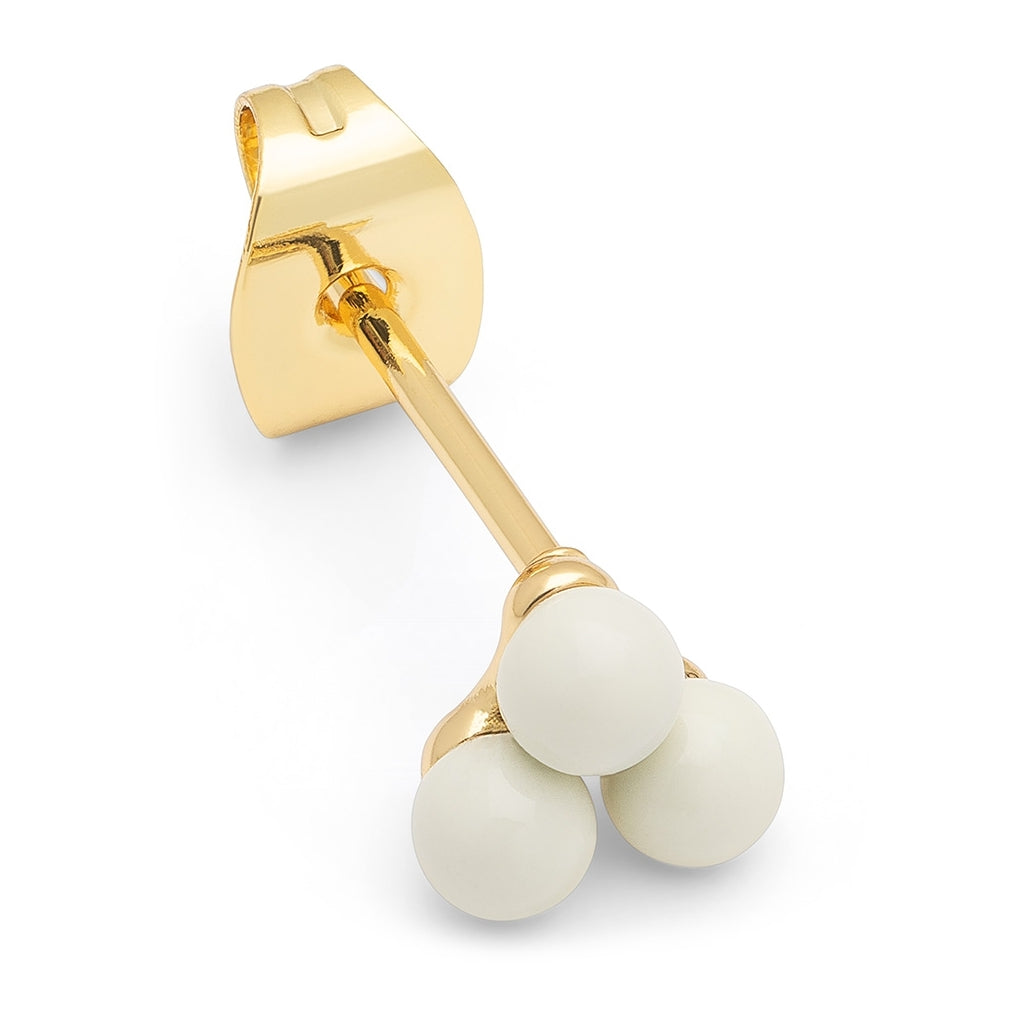 LULU Copenhagen Trio boucle d'oreille 1 pièce Ear stud, 1 pcs Coconut Milk