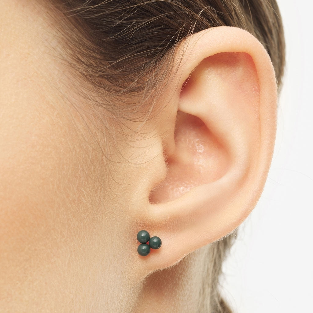 LULU Copenhagen Trio boucle d'oreille 1 pièce Ear stud, 1 pcs North Sea Green