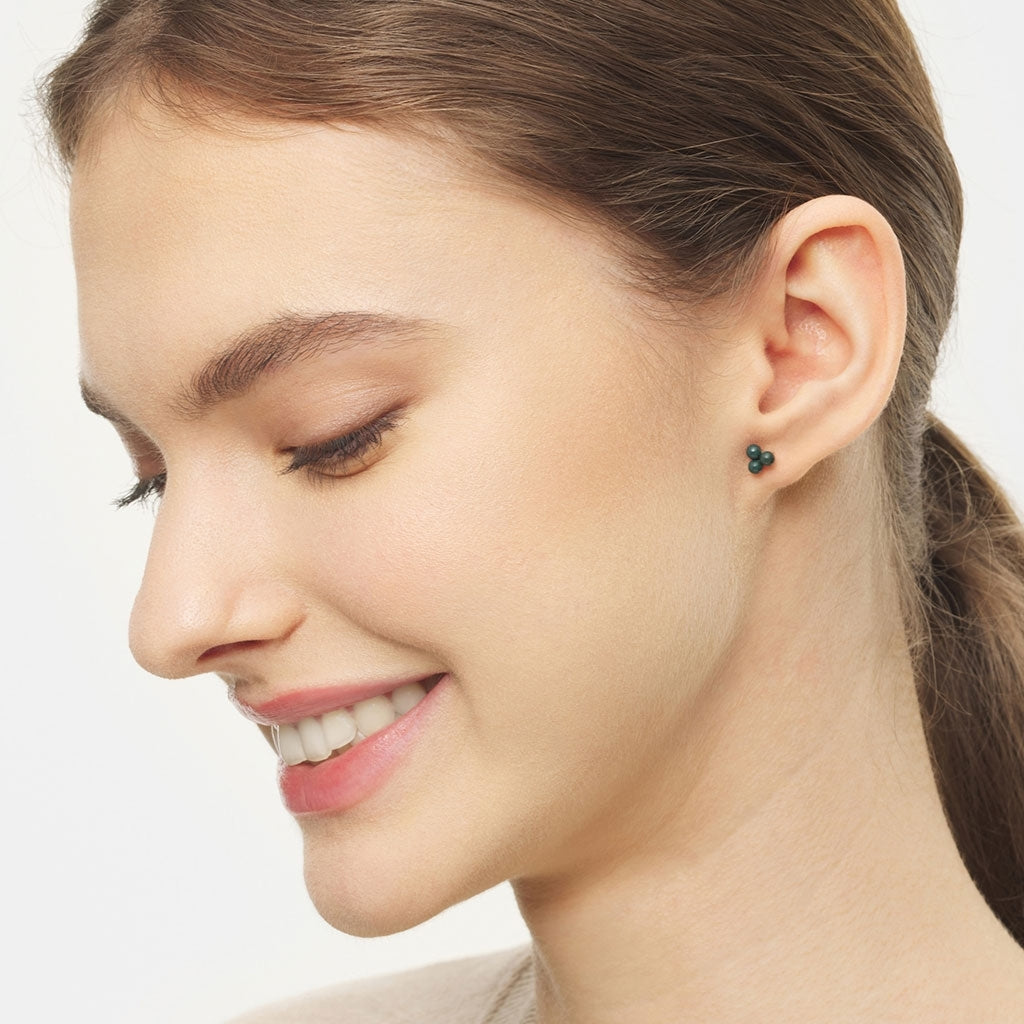 LULU Copenhagen Trio boucle d'oreille 1 pièce Ear stud, 1 pcs North Sea Green