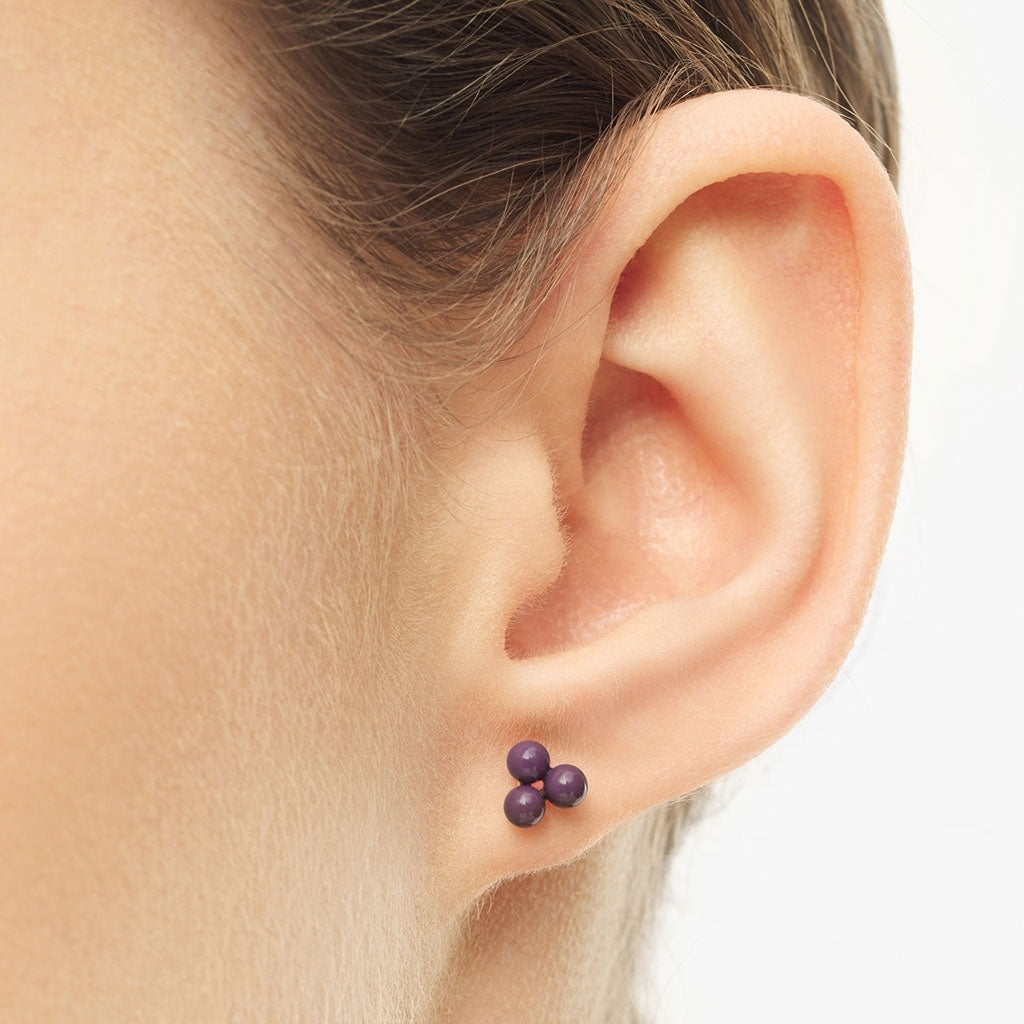 LULU Copenhagen Trio boucle d'oreille 1 pièce Ear stud, 1 pcs Purple Harvest
