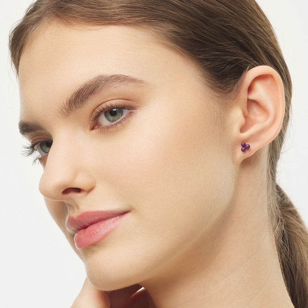 LULU Copenhagen Trio boucle d'oreille 1 pièce Ear stud, 1 pcs Purple Harvest