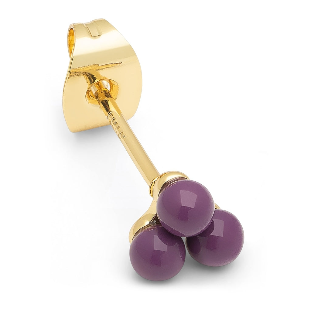 LULU Copenhagen Trio boucle d'oreille 1 pièce Ear stud, 1 pcs Purple Harvest