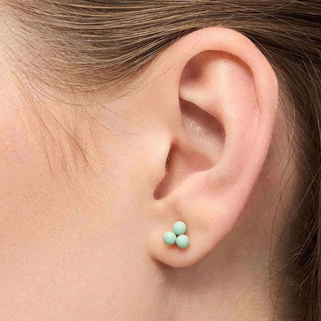 LULU Copenhagen Trio boucle d'oreille 1 pièce Ear stud, 1 pcs Seasalt Green