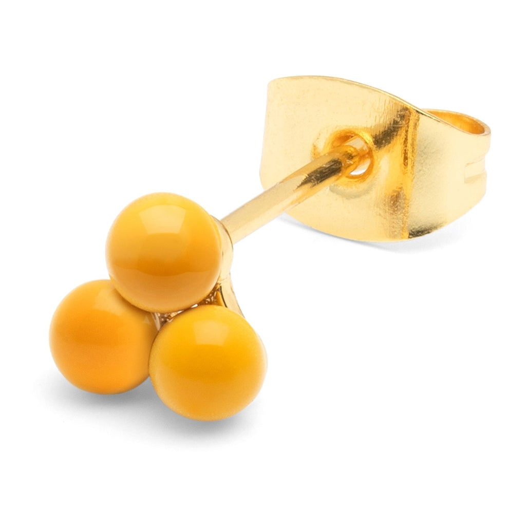 LULU Copenhagen Trio boucle d'oreille 1 pièce Ear stud, 1 pcs Sunflower