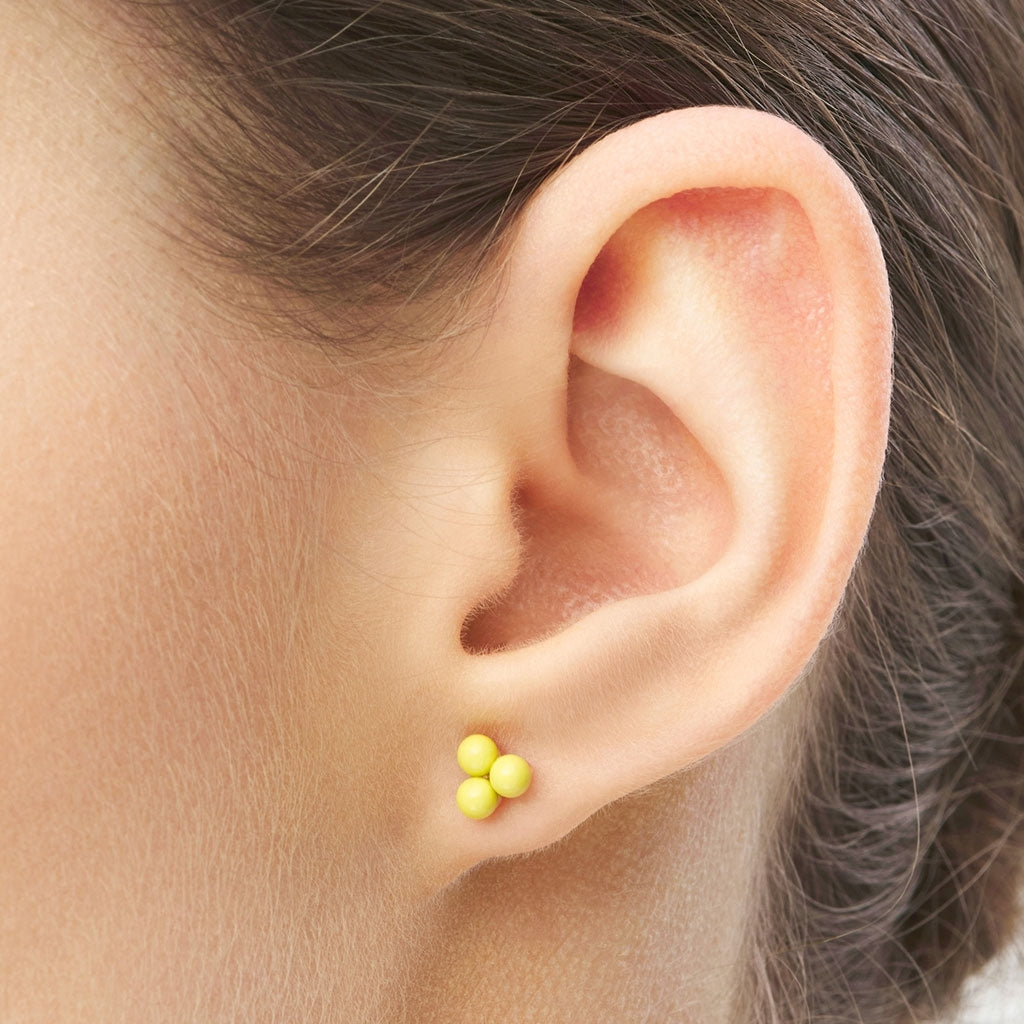 LULU Copenhagen Trio boucle d'oreille 1 pièce Ear stud, 1 pcs Wild Lime