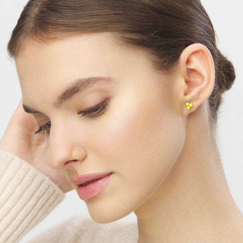 LULU Copenhagen Trio boucle d'oreille 1 pièce Ear stud, 1 pcs Wild Lime