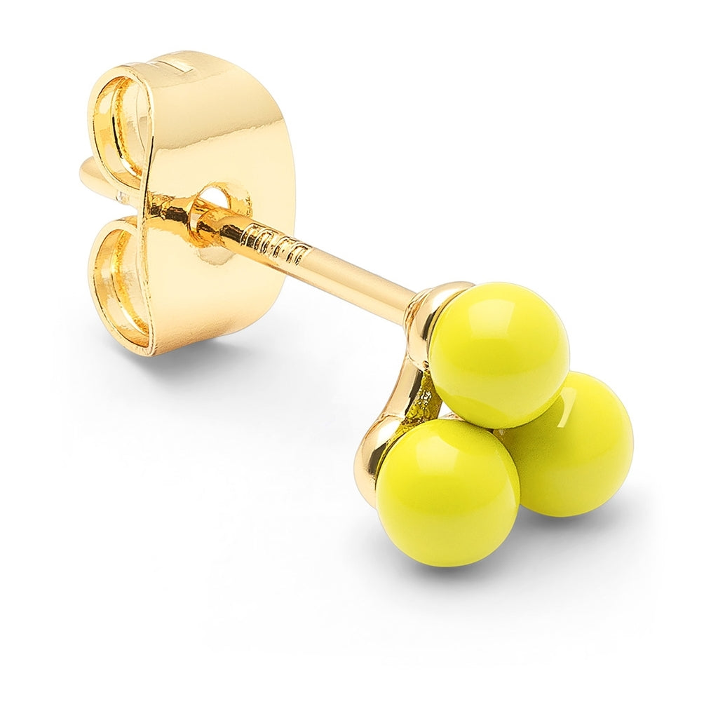 LULU Copenhagen Trio boucle d'oreille 1 pièce Ear stud, 1 pcs Wild Lime