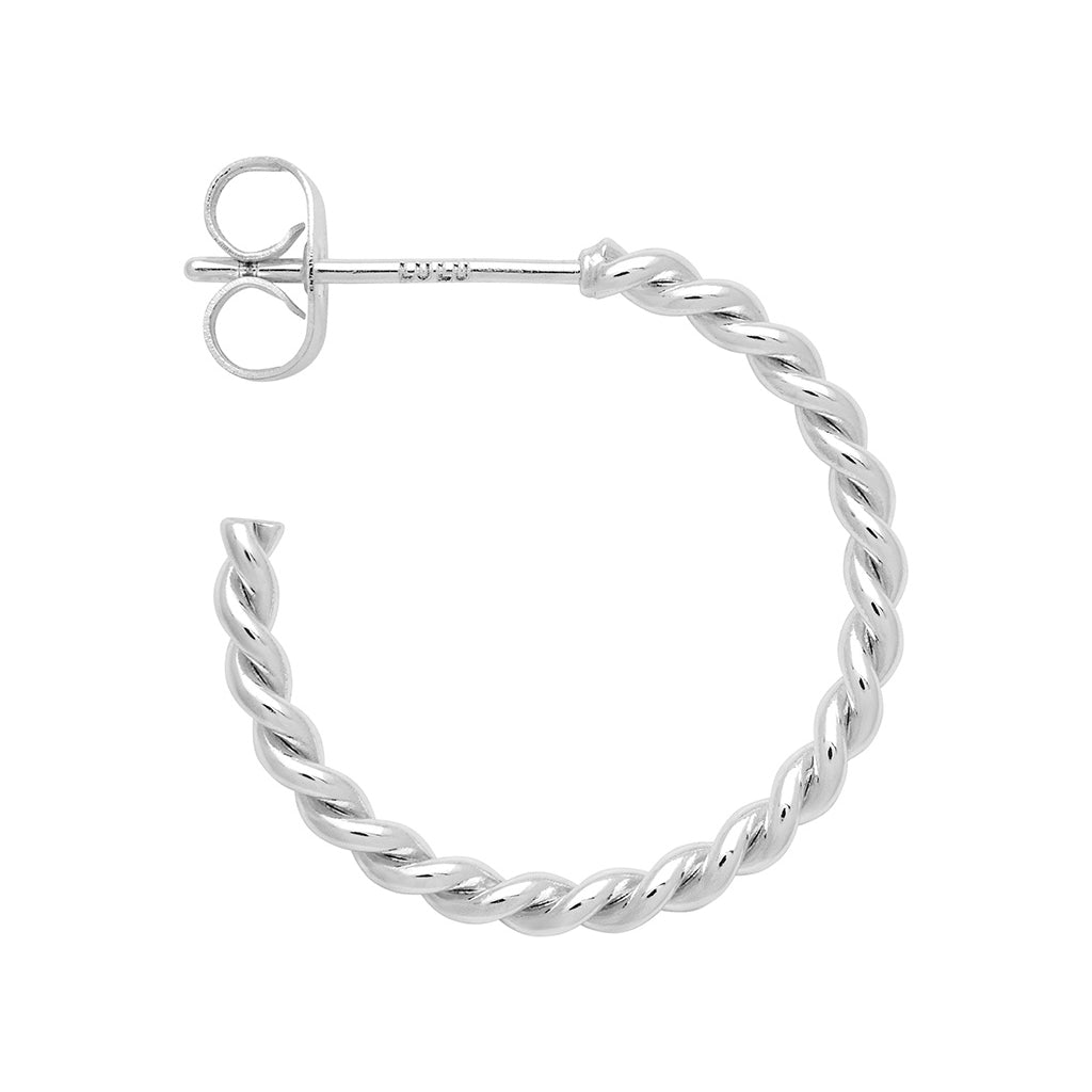 LULU Copenhagen Twisted Hoops paire - plaqué argent Hoops Silver Plated
