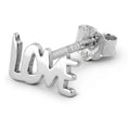 Word Love boucle d'oreille 1 pièce - Silver