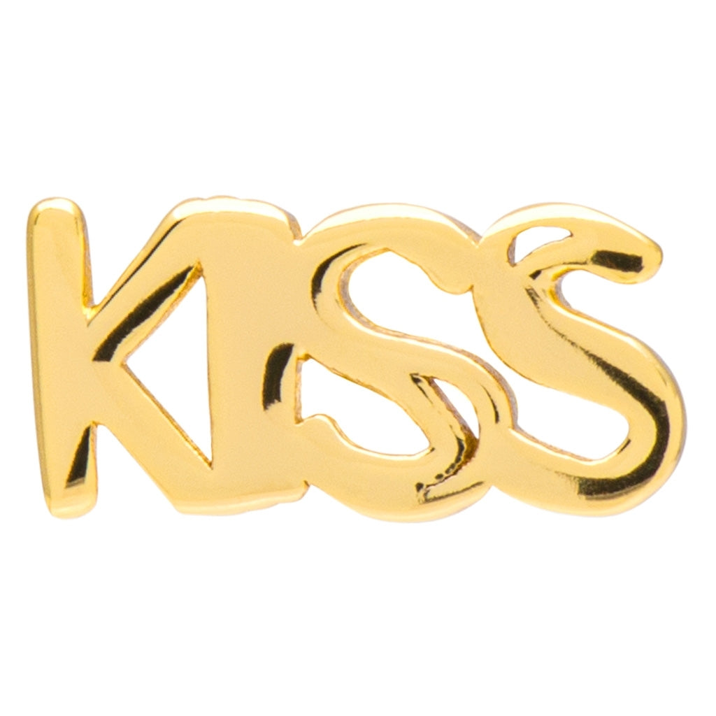 LULU Copenhagen Word Kiss boucle d'oreille 1 pièce Ear stud, 1 pcs Gold Plated