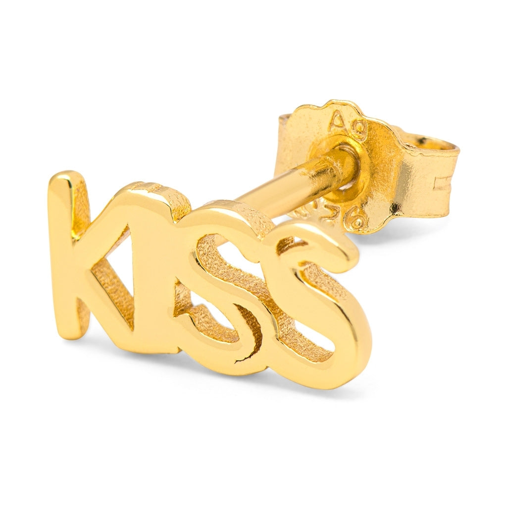 LULU Copenhagen Word Kiss boucle d'oreille 1 pièce Ear stud, 1 pcs Gold Plated