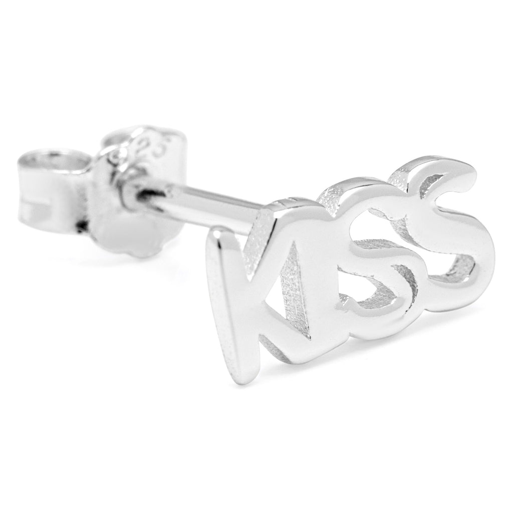 LULU Copenhagen Word Kiss boucle d'oreille 1 pièce Ear stud, 1 pcs Silver