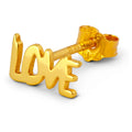 Word Love boucle d'oreille 1 pièce - Gold Plated