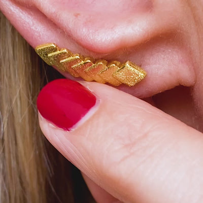 LULU Copenhagen Domino 7 boucle d'oreille 1 pièce Ear stud, 1 pcs Gold Plated