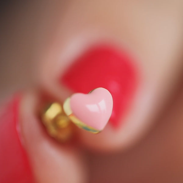 LULU Copenhagen Love U boucle d'oreille 1 pièce Ear stud, 1 pcs Burnt Coral - Video preview