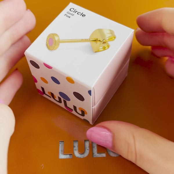 LULU Copenhagen Circle earring 1 pcs - silver plated Ear stud, 1 pcs Inkwell - Video preview