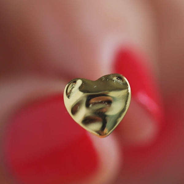 LULU Copenhagen Melted Heart earring 1 pcs Ear stud, 1 pcs Silver - Video preview