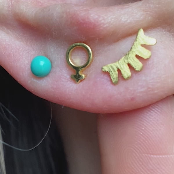 LULU Copenhagen Blink boucle d'oreille 1 pièce brillant Ear stud, 1 pcs Gold Plated - Video preview