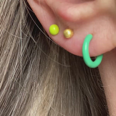 LULU Copenhagen Color Hoop Half Dip boucle d'oreille 1 pièce plaqué or Hoops Passion Red