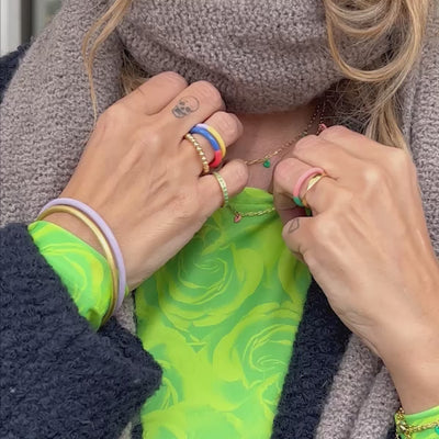 LULU Copenhagen Love U Collier plaqué or Necklaces Light Green