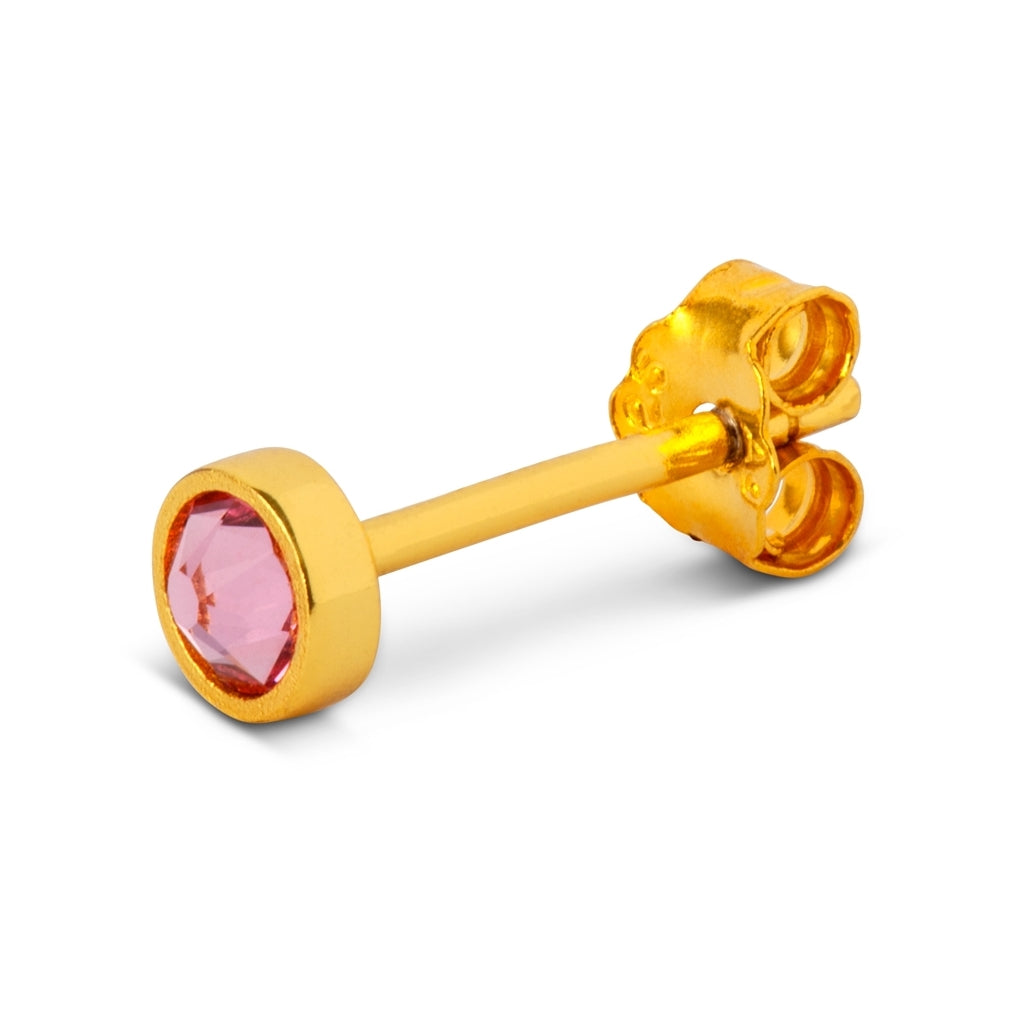 LULU Copenhagen Bling boucle d'oreille 1 pièce plaqué or Ear stud, 1 pcs Light Rose