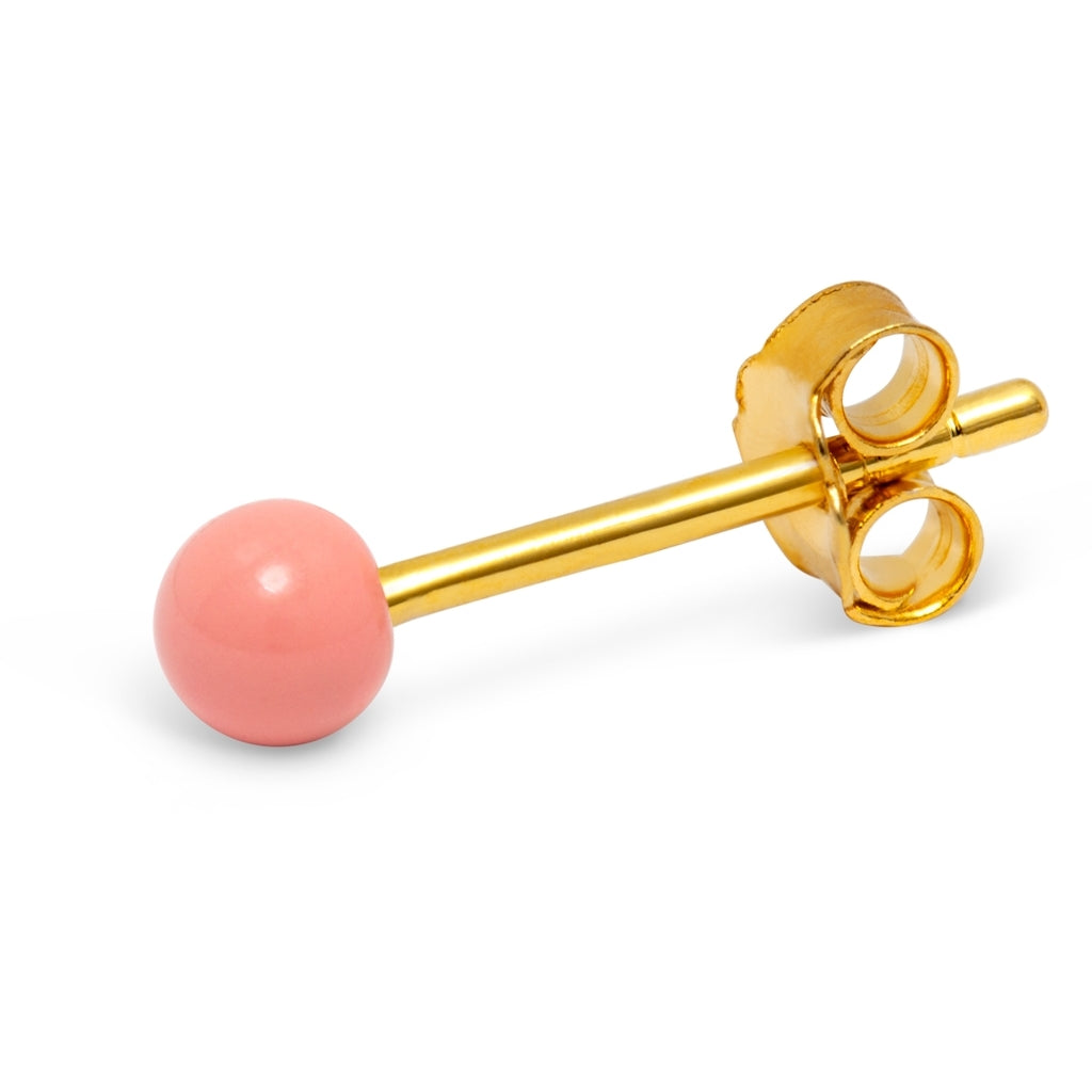 LULU Copenhagen Color Ball boucle d'oreille 1 pièce Ear stud, 1 pcs Burnt Coral