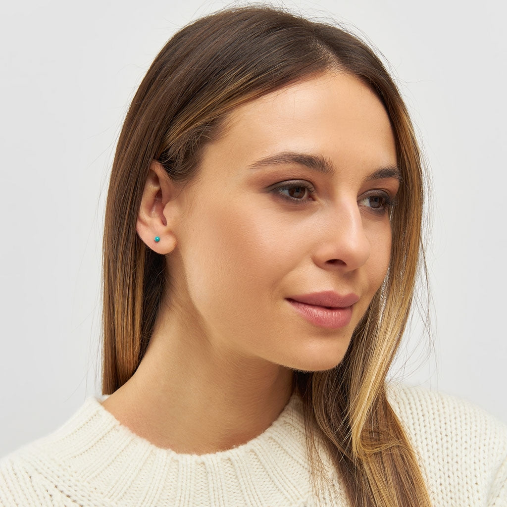 LULU Copenhagen Color Ball boucle d'oreille 1 pièce Ear stud, 1 pcs Petrol
