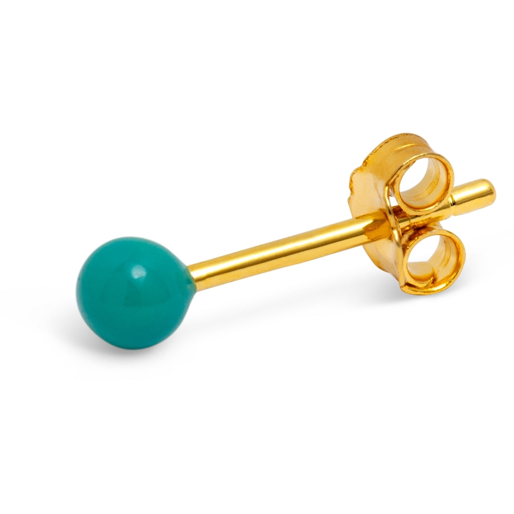 LULU Copenhagen Color Ball boucle d'oreille 1 pièce Ear stud, 1 pcs Petrol