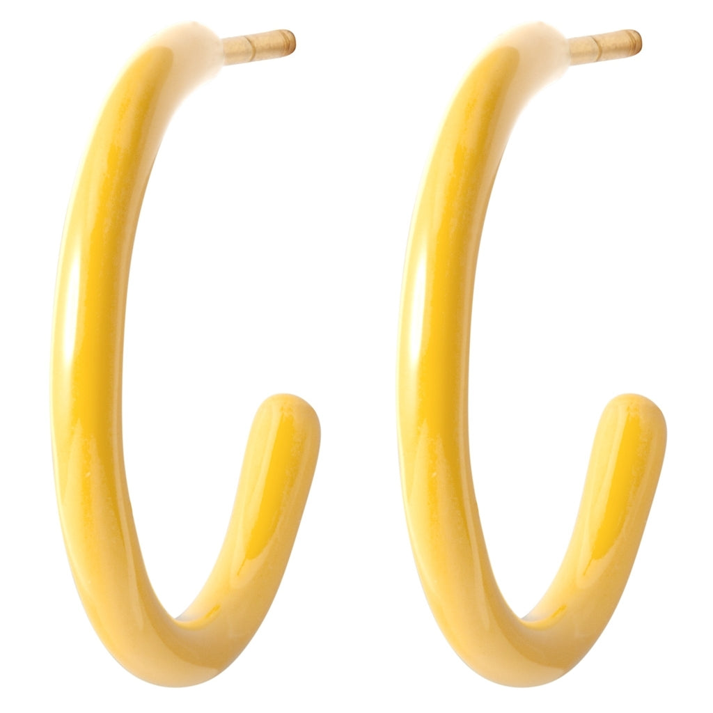 LULU Copenhagen Color Hoops Medium paires Hoops Yellow