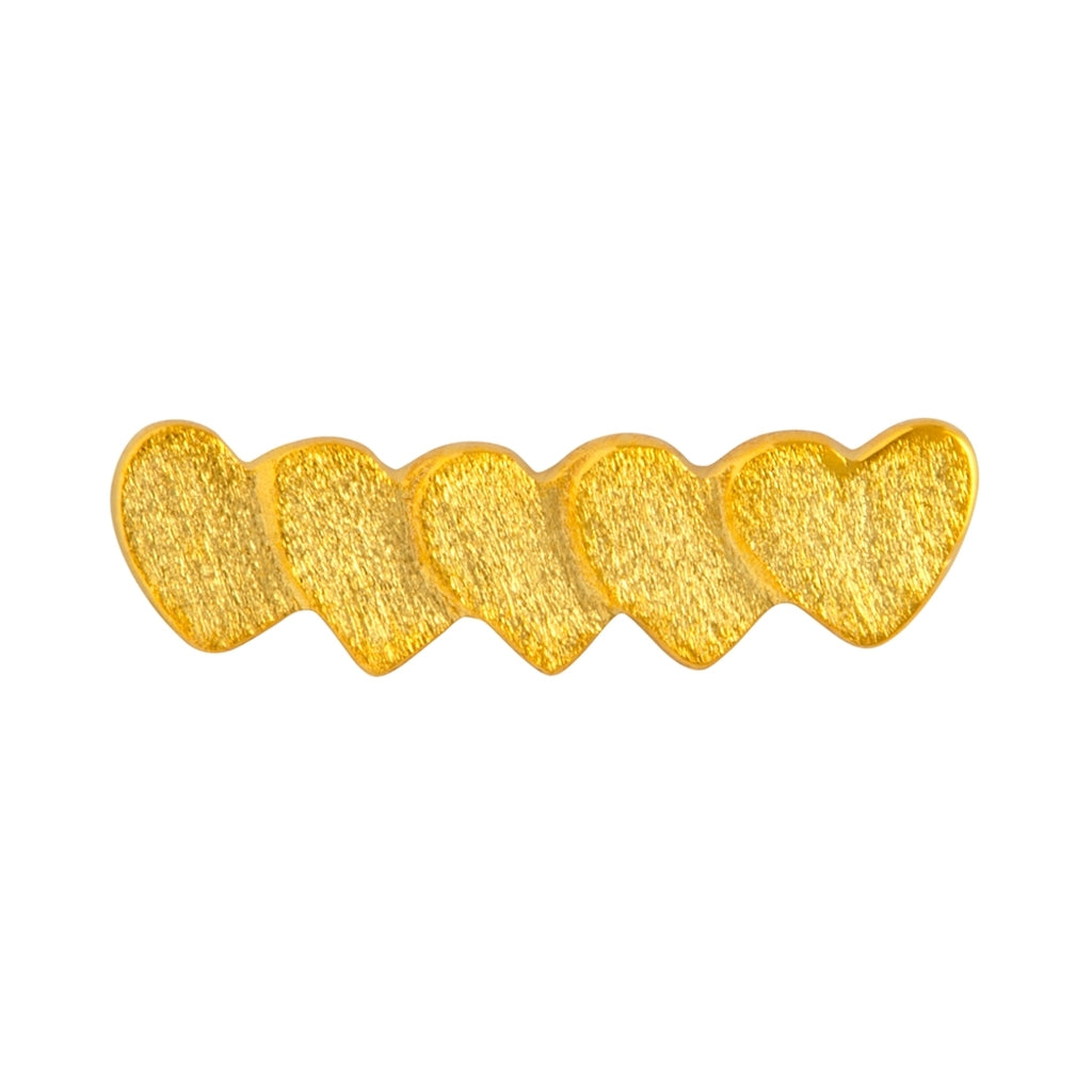 LULU Copenhagen Domino Hearts 5 boucle d'oreille 1 pièce Ear stud, 1 pcs Gold Plated