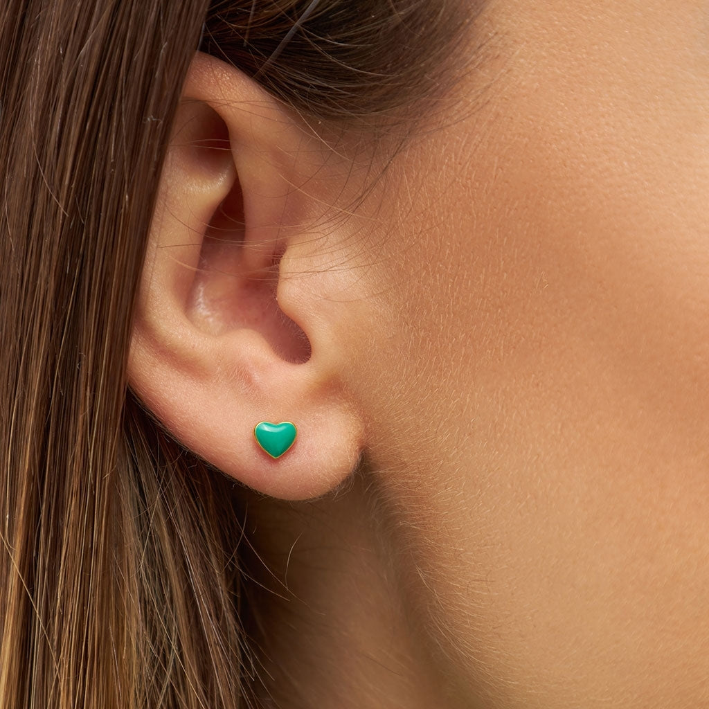 LULU Copenhagen Love U boucle d'oreille 1 pièce Ear stud, 1 pcs Light Green