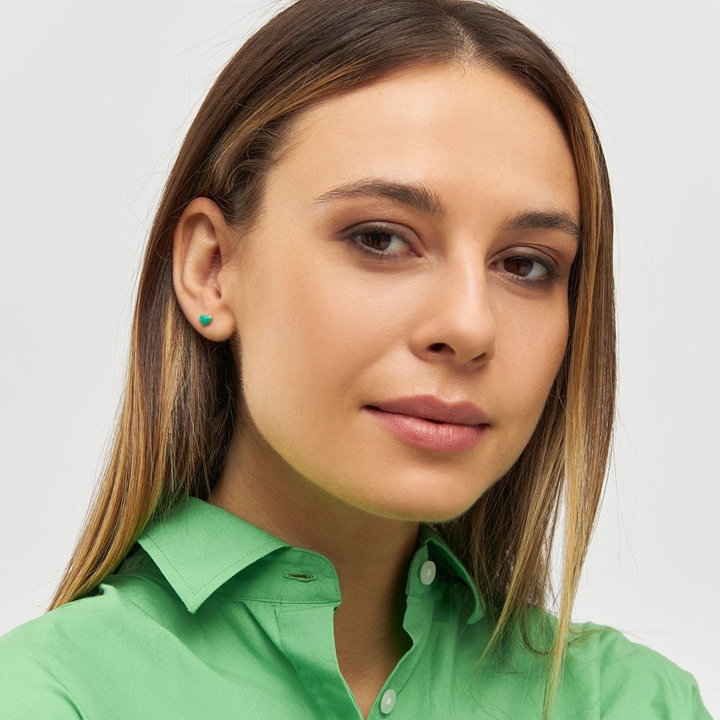 LULU Copenhagen Love U boucle d'oreille 1 pièce Ear stud, 1 pcs Light Green