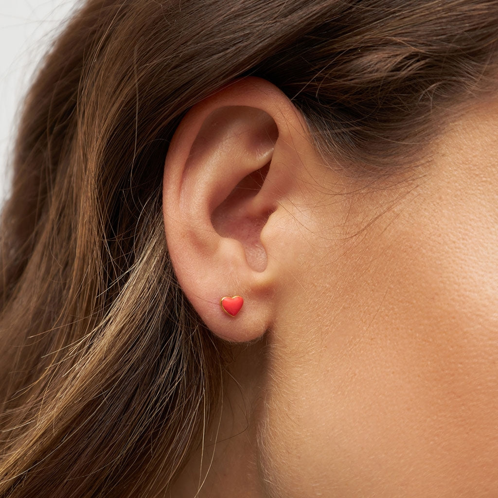 LULU Copenhagen Love U boucle d'oreille 1 pièce Ear stud, 1 pcs Red