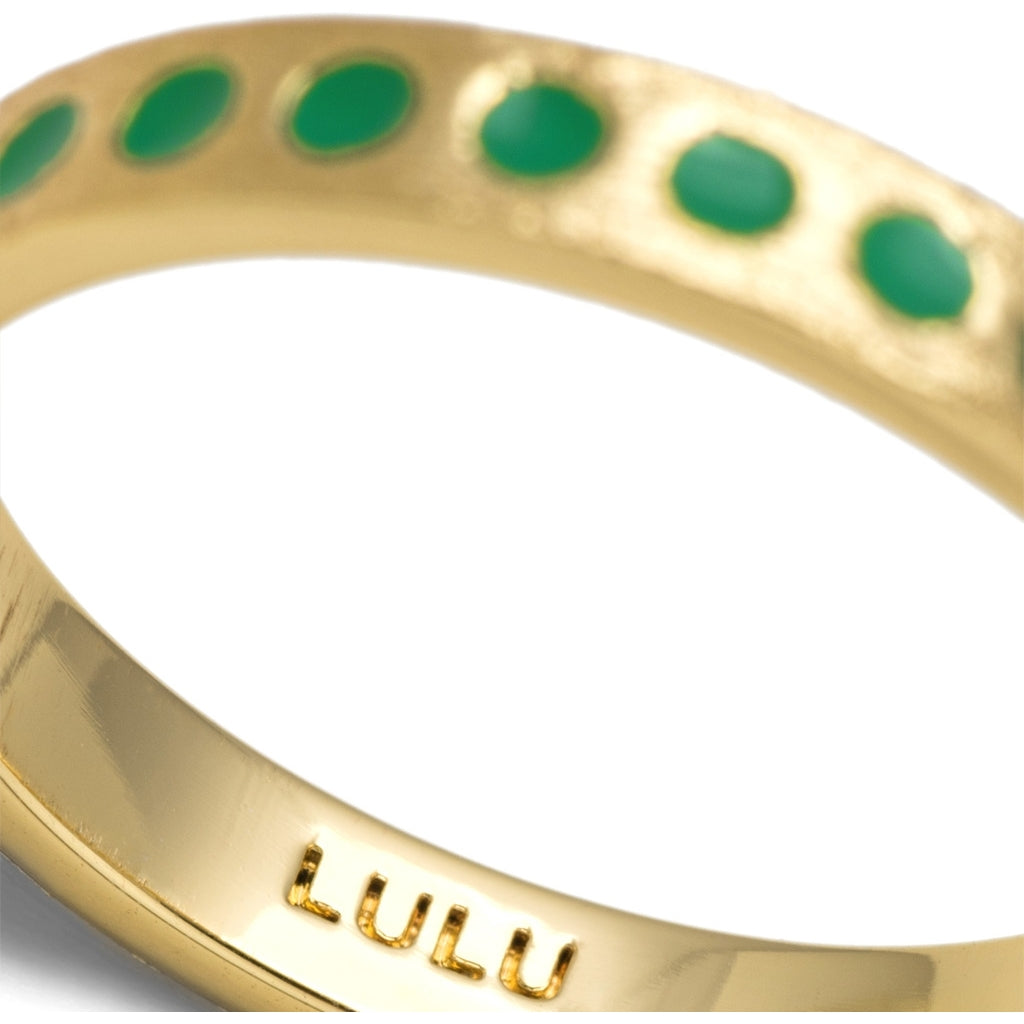 LULU Copenhagen Pattern Ring plaqué or Rings Light Green