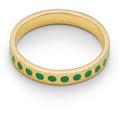 Pattern Ring plaqué or - Light Green