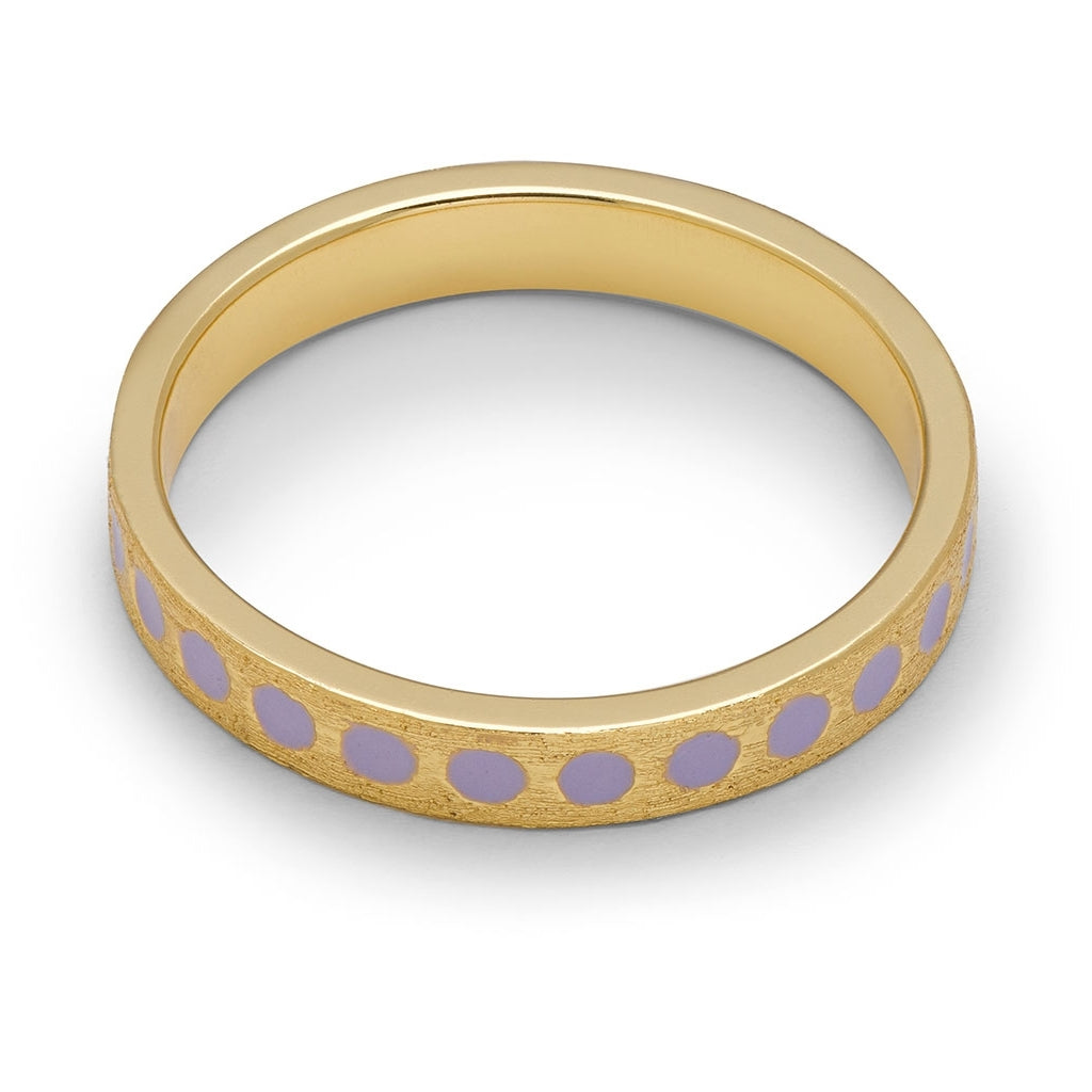 LULU Copenhagen Pattern Ring plaqué or Rings Purple