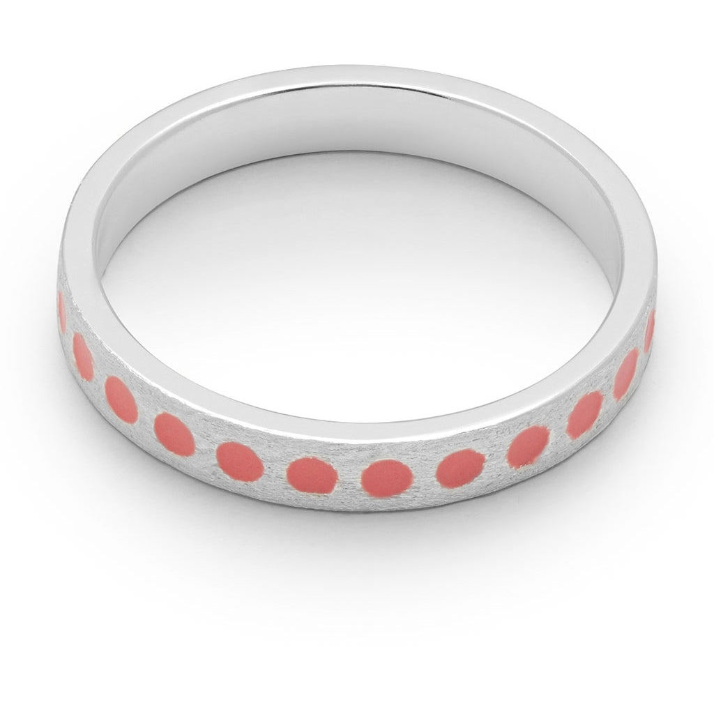 LULU Copenhagen Pattern Ring argent Rings Burnt Coral