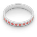 Pattern Ring argent - Burnt Coral