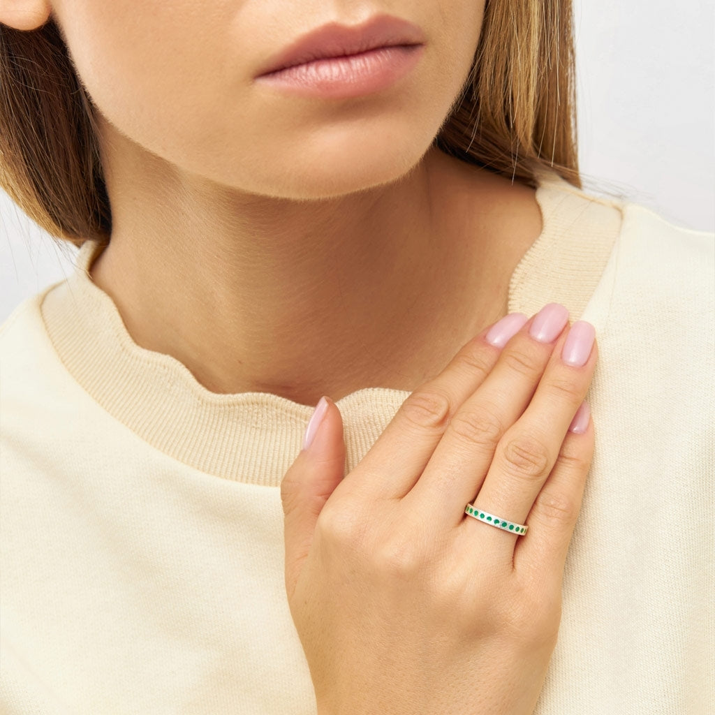 LULU Copenhagen Pattern Ring argent Rings Light Green