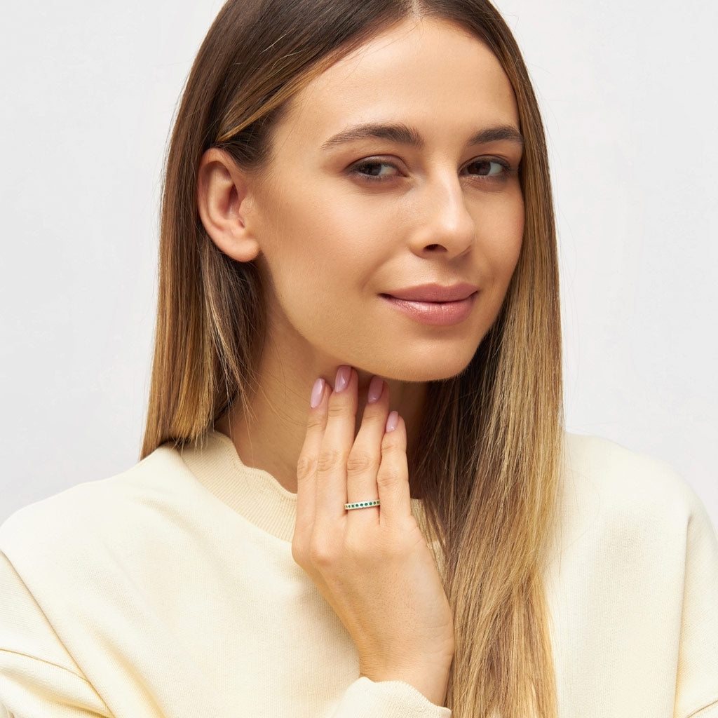 LULU Copenhagen Pattern Ring argent Rings Light Green